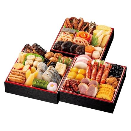 29. カネハツ 和風 三段重 彩鶴【12月31日お渡し】