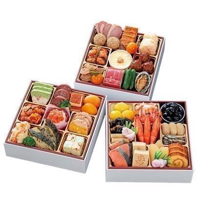 【早割10%OFF】J22.千賀屋 華千歳 和洋中三段重【12月31日お届け】