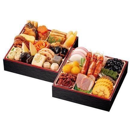 【早割10%OFF】J30. カネハツ 和風 二段重 初梅【12月31日お届け】