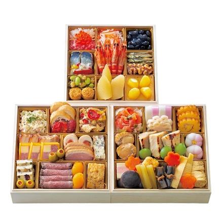【早割10%OFF】J08. 名古屋八百彦本店 和洋 三段重【12月31日お届け】