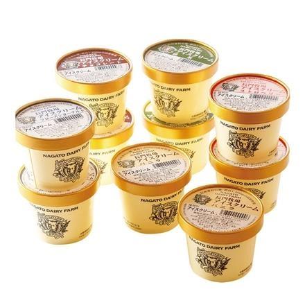 【長野】34P214：＜小県郡長和町＞長門牧場　アイスクリーム6種10個セット