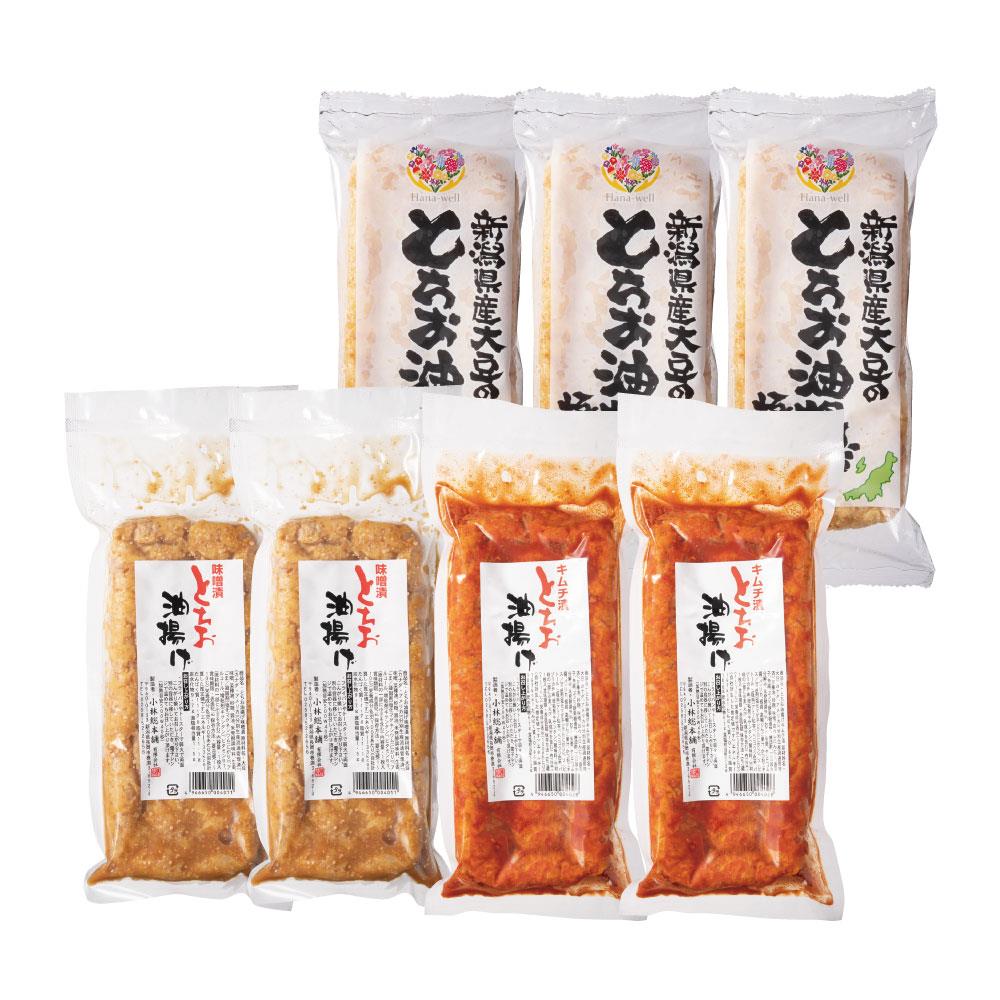 【ネット割】03P008：小林総本舗×Hana-ｗell新潟県産大豆のとちお油揚げ+味付けセット