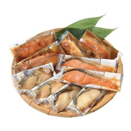 【ネット割】10G048：万越屋　レンジでメインおかず！焼魚と煮魚セット【料理家村山瑛子先生監修】