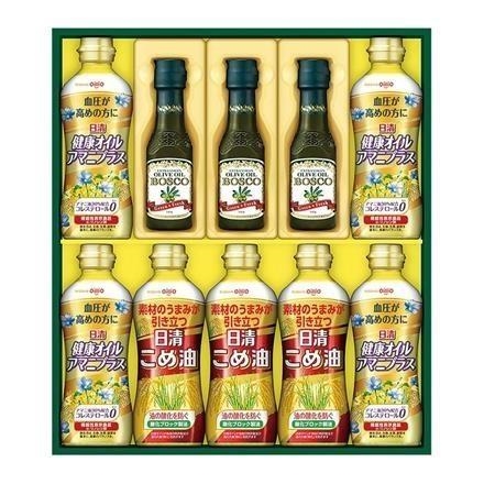 【ネット割】61Y442：日清オイリオ ヘルシーオイル＆ボスコオリーブオイルギフト　BM50-A