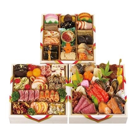 【早割10%OFF】J26. 京料理濱登久　和洋三段重　花の宴【12月31日お届け】