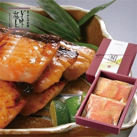 17P101：＜長岡市＞越後料亭　かも川本館　佐渡ゴールドサーモンの越後味噌漬