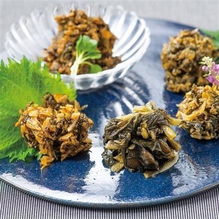 【長野】35P230：＜小県郡長和町＞竹内農産　おかずな、つまみな、のざわな。５種の野沢菜セット