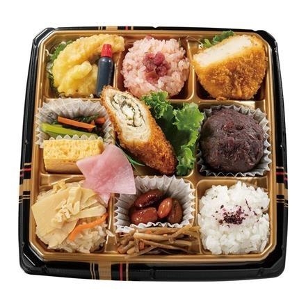 05.春の味覚プチ盛り弁当（梅しそ・筍おこわ）
