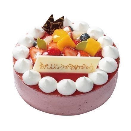 【パーティー】503.ボンオーハシ　苺とホワイトチョコのムース　5号【3月1日～お渡し】