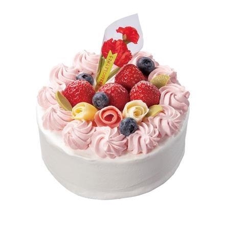 01. ローランローゼ　母の日　生クリームデコレーション　4号