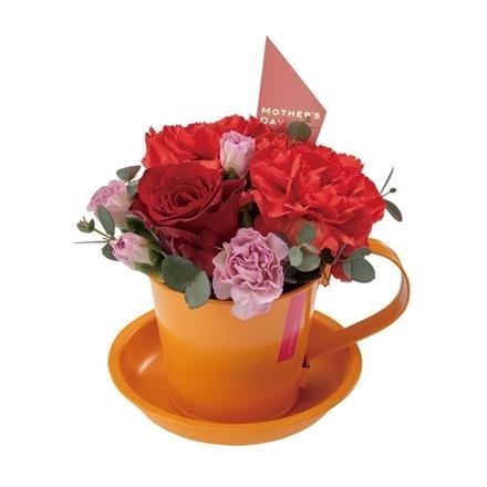 32. 母の日アレンジフラワー（小）（オレンジ）