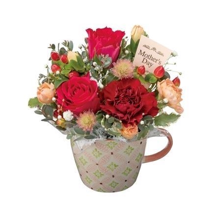 36. 母の日アレンジ（ポーチ付き）