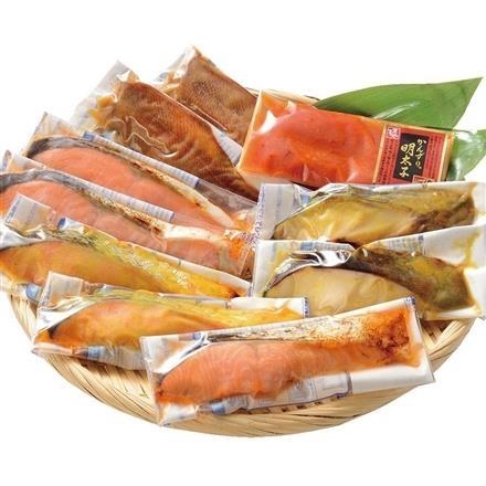 【ネット割】10G045：＜万越屋＞ごはんがすすむ！レンジで簡単海の幸食比セット【村山瑛子先生監修】