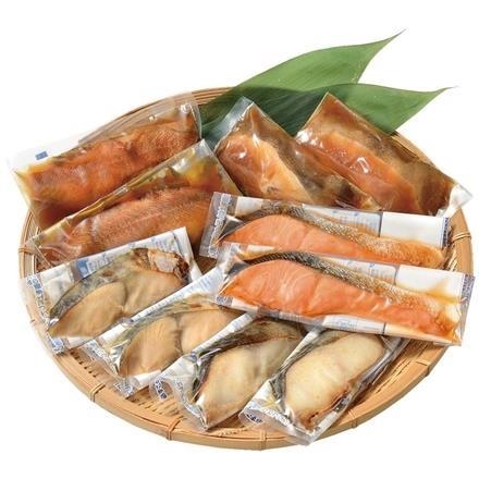 【ネット割】10G046：万越屋　レンジでメインおかず！焼魚と煮魚セット【料理家村山瑛子先生監修】
