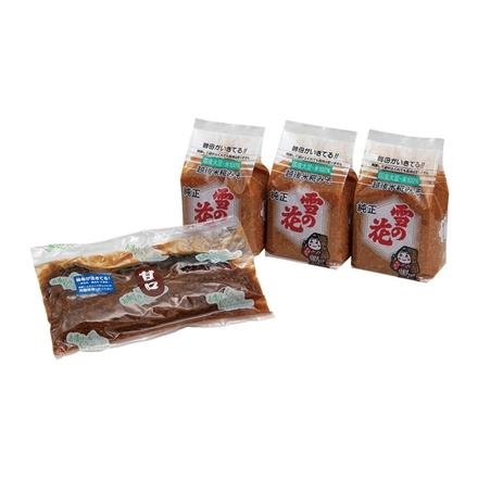 26P163：＜上越市＞杉田味噌醸造場　雪の花みそ・味噌漬けセット　※配送不可エリアあり