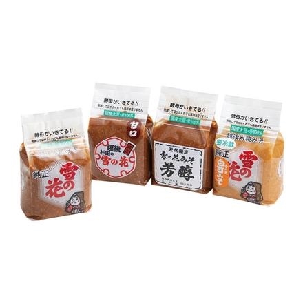26P164：＜上越市＞杉田味噌醸造場　越後米糀みそ・雪の花厳選蔵元セット　※配送不可エリアあり